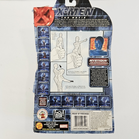 NIB Vintage Toy Biz Marvel X-Men The Movie Mystique Wolverine Action Figure Set - Picture 6 of 9